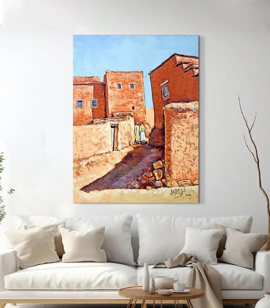 Rencontre au Détour - signé par l'artiste Mohamed Assalmi.